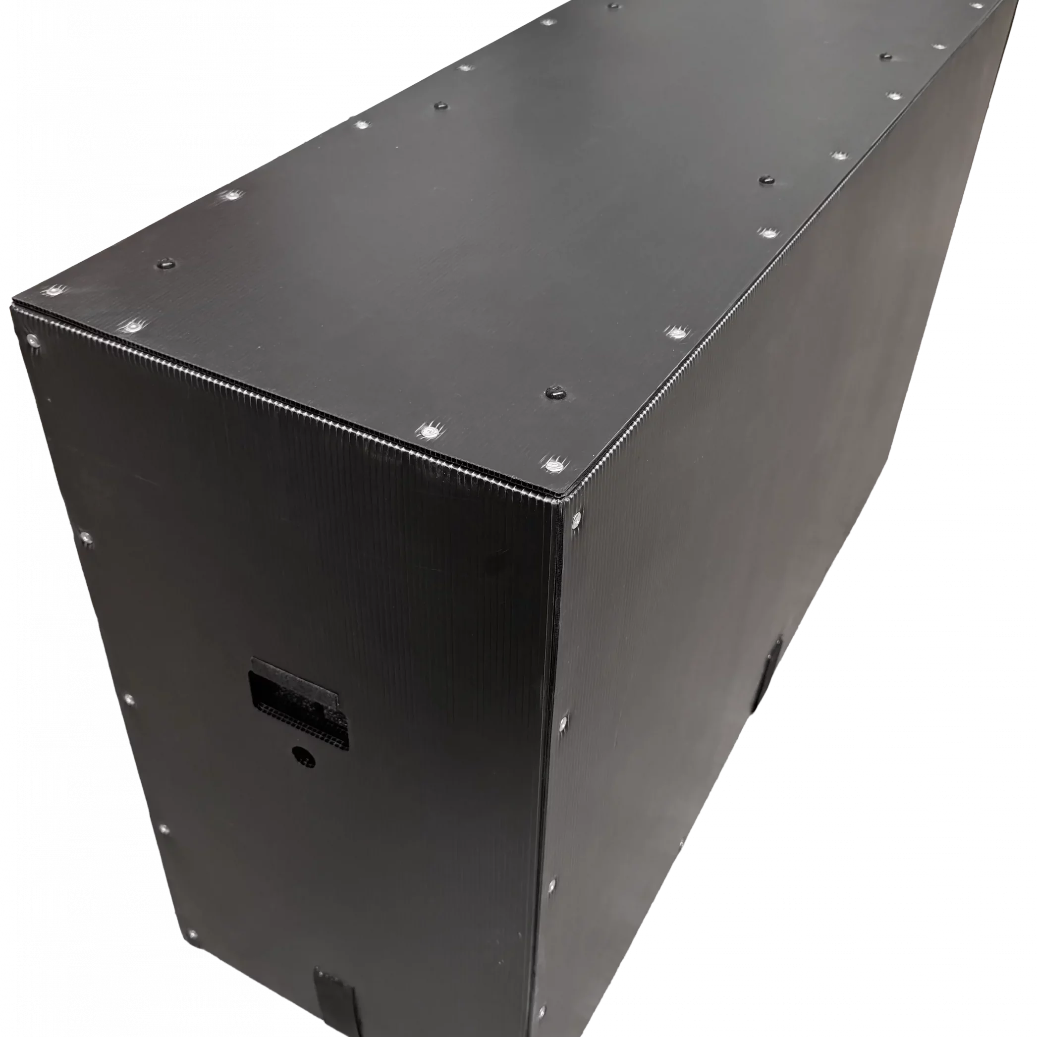 Reusable box for dual monitor transportation - with compact lid on