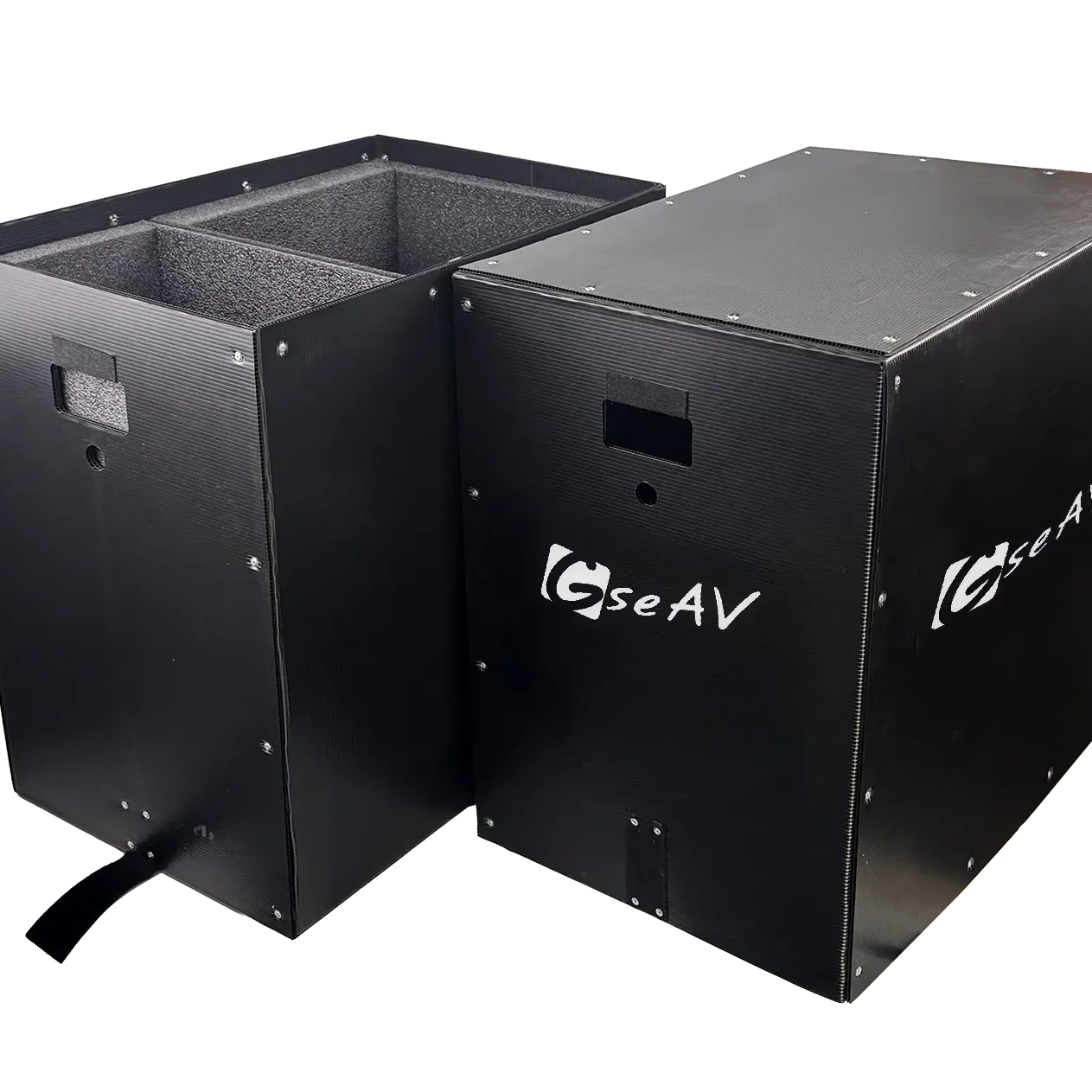 Speaker Box with speaker lid sitting beside it