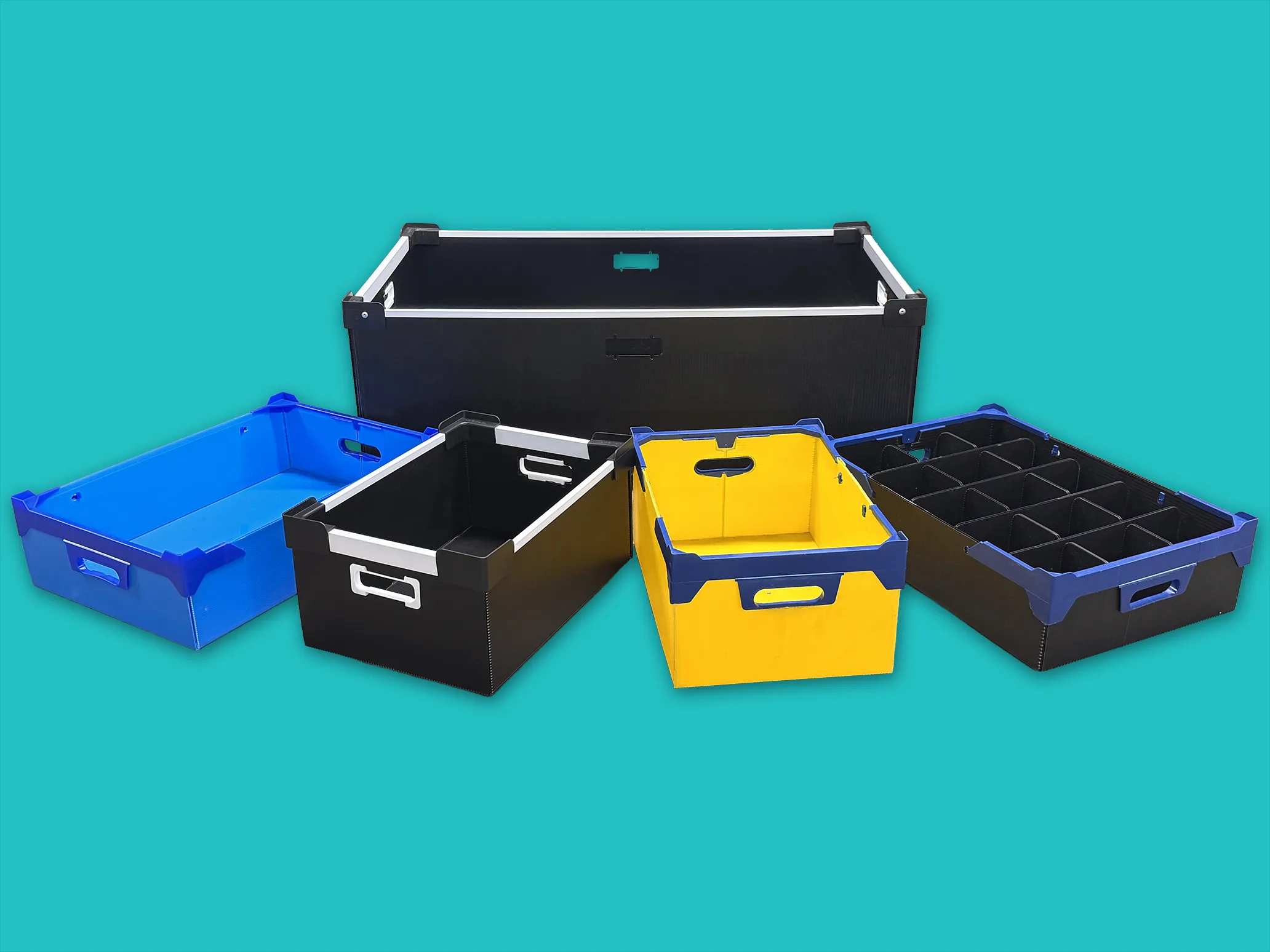 Group of warehouse boxes from Reusable Box - Warehouse Solutions