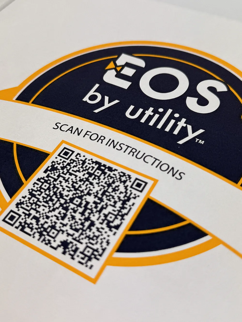 EOS by utility - close up of the front of the box